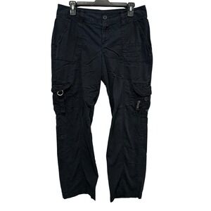 Simply‎ Vera Wang Womens Black Cargo Pants Size 10 Utility Straight Leg y2k